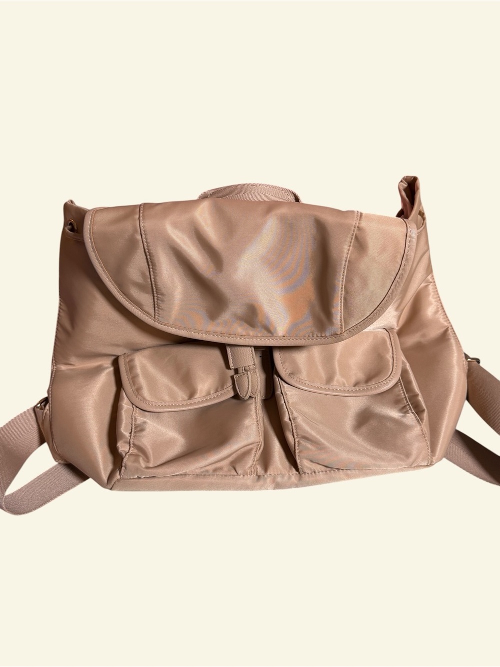 Year of Ours Everyday Nylon Backpack Tote in Dusty Rose